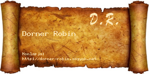 Dorner Robin névjegykártya